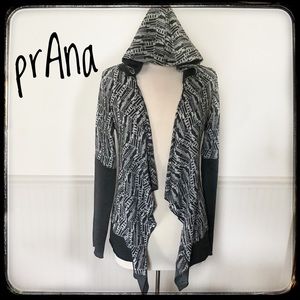 PrAna Graceful Wrap Cardigan Sweater Hooded Small